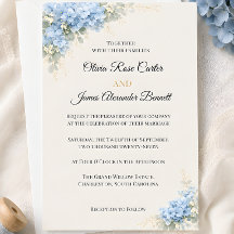 Mariage Luxueux aux Hortensias Bleus Dépoussiérés