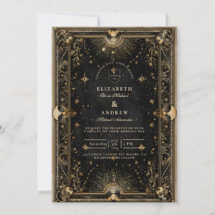 Invitation Mariage Luxueux Céleste de Minuit