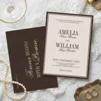 Mariage Luxueux Classique Brun Crème Traditionnel