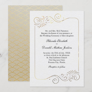 Invitation Mariage luxueux et raffiné