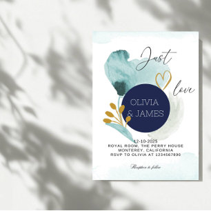 Invitation Mariage Luxueux Galaxie - Fête Étoilée "Just Love"