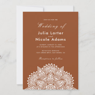 Invitation Mariage Luxueux Métallique Pailleté Géométrique