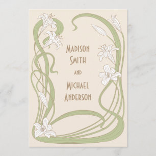 Invitation Mariage Lys blancs