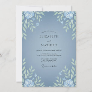 Invitation Mariage Main Peinte Fleur de Maïs Pivoine sur Ardo
