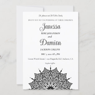 Invitation Mariage Mandala