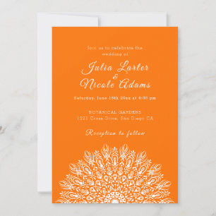 Invitation Mariage Mandala d'Herbe de Pampas au style plume d