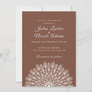 Invitation Mariage Mandala d'Herbe de Pampas Seche à Plume Do