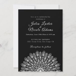 Invitation Mariage Mandala d'Herbe de Pampas Seche Plume Douc