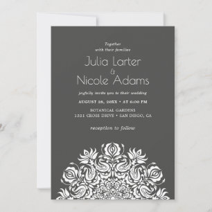 Invitation Mariage Mandala Fleurs de Lotus Oiseaux Cygne Chuc