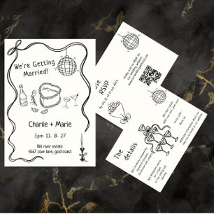 Invitation Mariage manuscrit