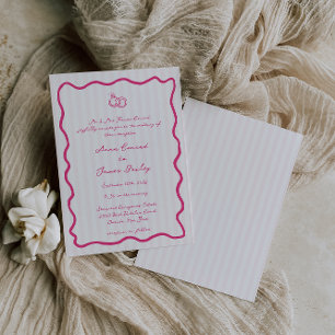 Invitation Mariage manuscrit Whimsical Rose