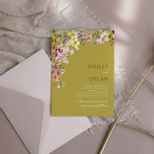 Invitation Mariage Meadow Fleur sauvage Boho Watercolor