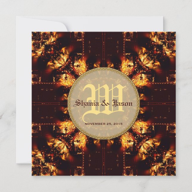 Invitation Mariage médiéval moderne (Devant)