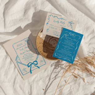 Invitation Mariage méditerranéen au citron tiré à la main