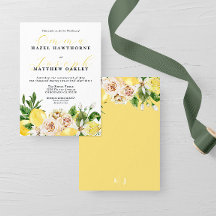 Mariage méditerranéen citron jaune vif