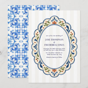 Invitation Mariage Méditerranéen en Céramique Italienne de la
