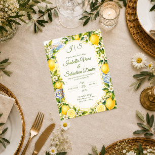 Invitation Mariage Méditerranéen Romantique