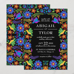 Invitation Mariage mexicain des fleurs