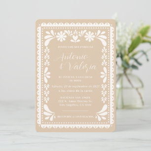 Invitation Mariage Mexicain Papier Découpé Haciend