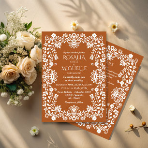 Invitation Mariage mexicain Talavera en terre cuite