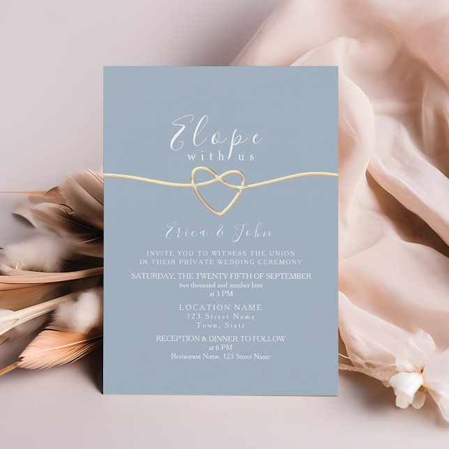 Invitation Mariage Micro Dusty Blue (Créateur téléchargé)