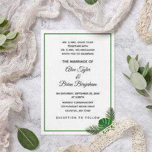 Invitation Mariage minimal moderne de verdure tropicale