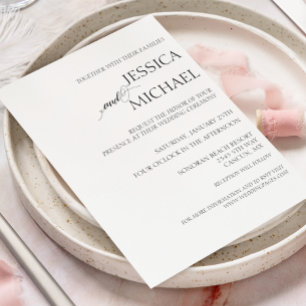 Invitation Mariage minimal simple
