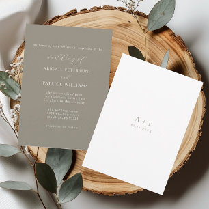 Invitation Mariage minimal standard neutre