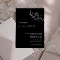 Mariage minimaliste à dessins de fleurs en ligne n