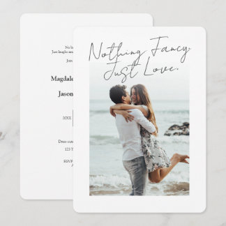 Invitation Mariage Minimaliste avec Photo | Rien de Fantaisis