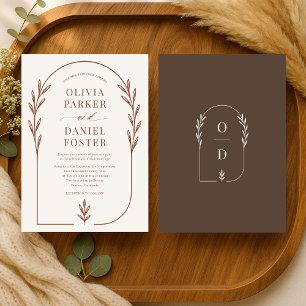 Invitation Mariage Minimaliste Bohème à l'Arche