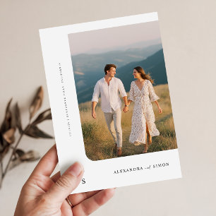 Invitation Mariage Minimaliste Bohème Rustique