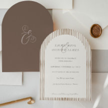 Mariage Minimaliste Boho Brun Chocolat Rayures Ivo