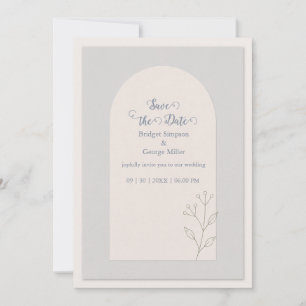 Invitation Mariage minimaliste botanique Arche calme moderne 