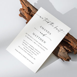Invitation Mariage Minimaliste - Célébration de Mariage Après