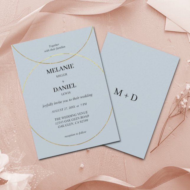 Invitation Mariage minimaliste des anneaux (Créateur téléchargé)