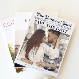 Invitation Mariage minimaliste du journal script enregistrer 