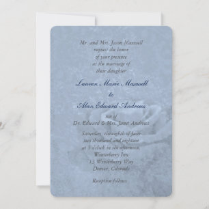 Invitation Mariage minimaliste du Rose de glace bleu