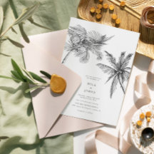 Mariage minimaliste élégant et tropical moderne