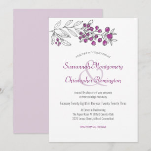 Invitation Mariage minimaliste en haut de la frontière de la