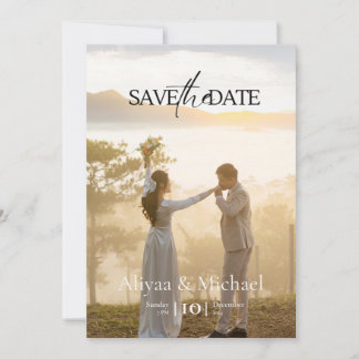 Invitation Mariage minimaliste Enregistrer la date