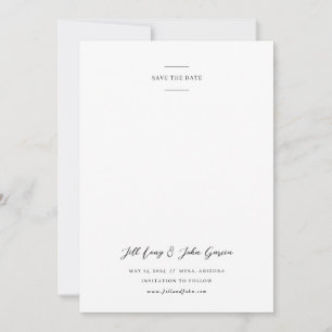 Invitation Mariage minimaliste Enregistrer la date