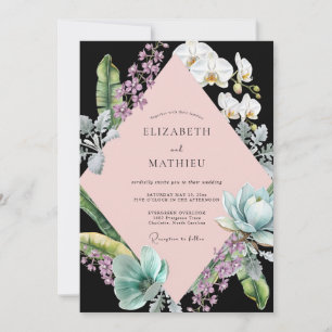 Invitation Mariage Minimaliste Eucalyptus Linge Blanc