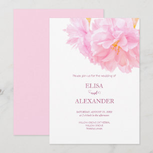Invitation Mariage Minimaliste Fleur de Cerisier Sakura