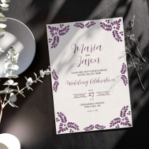 Mariage minimaliste floral pourviolet Talavera mex