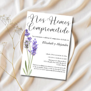 Invitation Mariage Minimaliste Lavande pour Fiançailles Espag