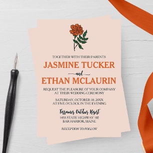 Invitation Mariage minimaliste Marigold