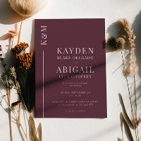 Mariage minimaliste Mauve Clean Line