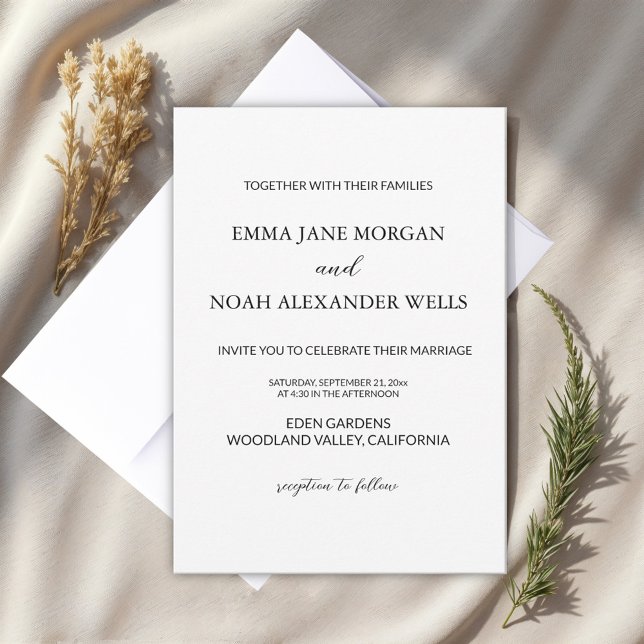Invitation Mariage minimaliste moderne (Créateur téléchargé)