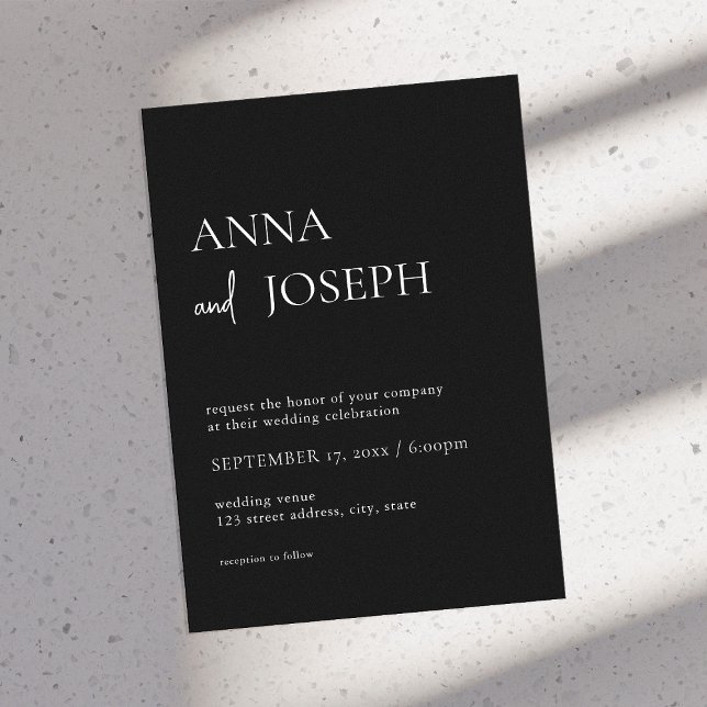 Invitation Mariage minimaliste moderne (Créateur téléchargé)
